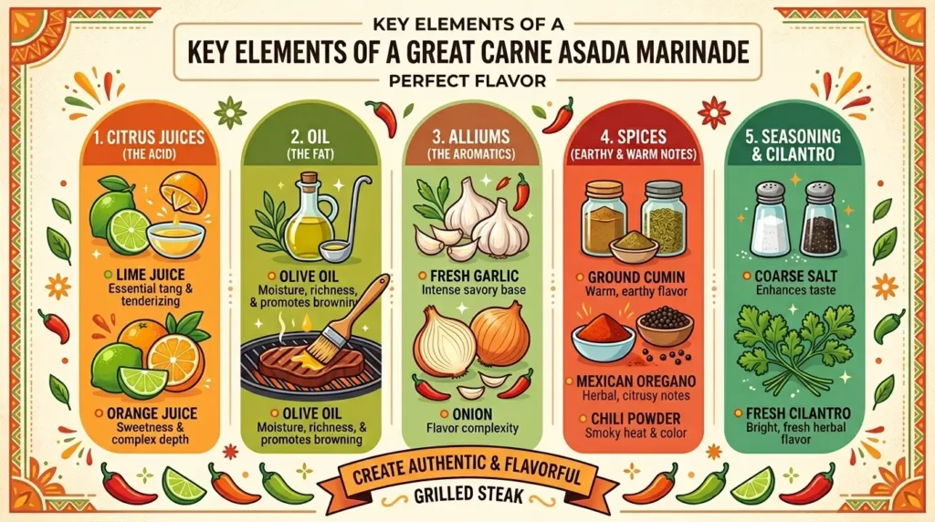 Key Elements of a Great Carne Asada Marinade