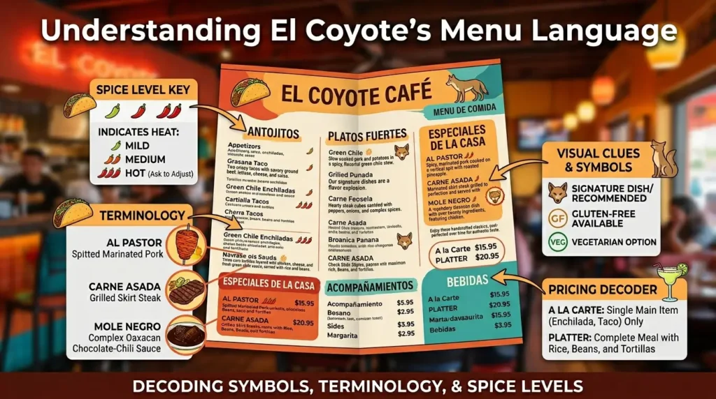 Understanding El Coyote's Menu Language