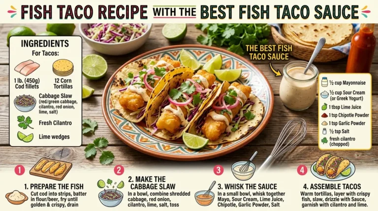 Fish Tacos Recipe with the Best Fish Taco Sauce