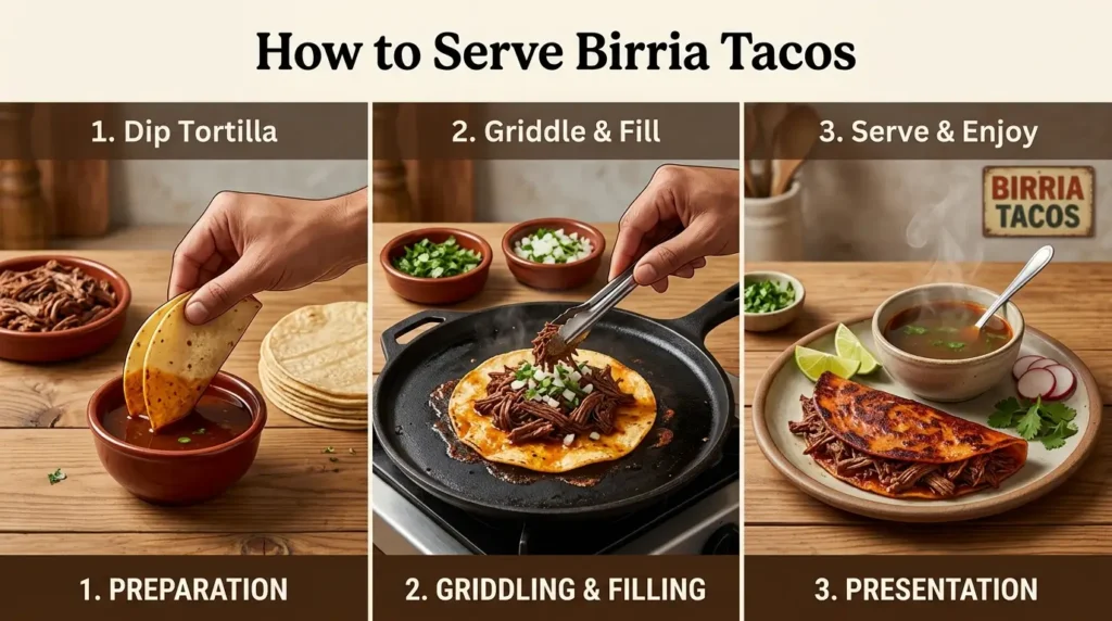 How to Serve Birria Tacos