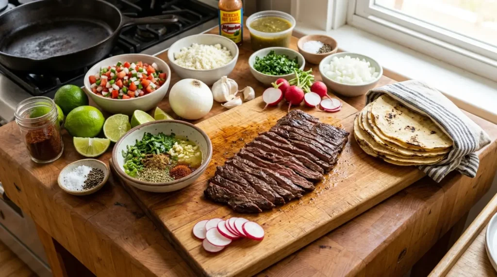Ingredients for Carne Asada Tacos