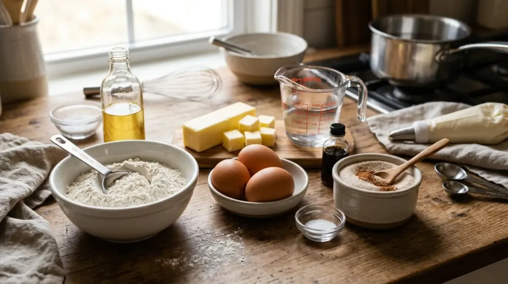 Ingredients for Churros