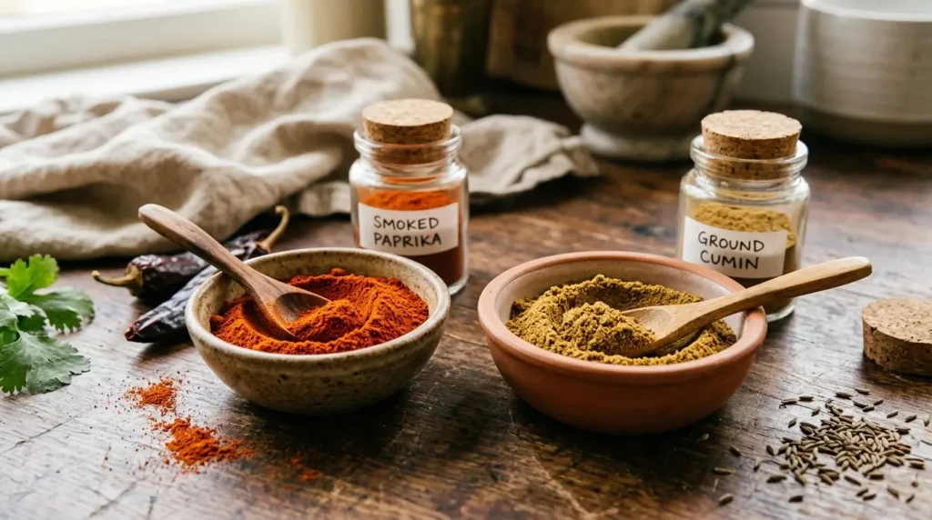Smoked Paprika and Ground Cumin