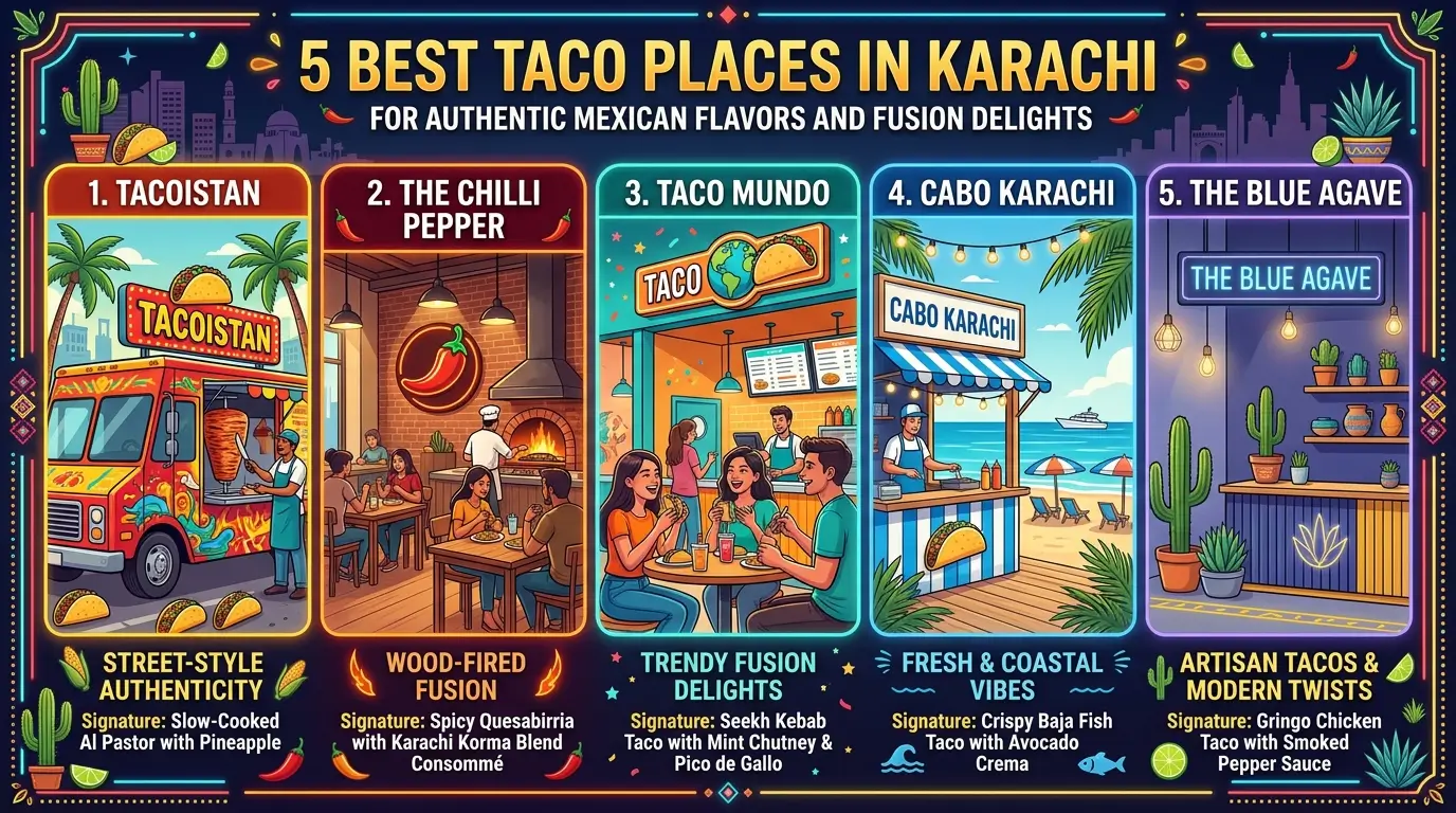 5 Best Taco Places in Karachi for Authentic Mexican Flavors and Fusion Delights