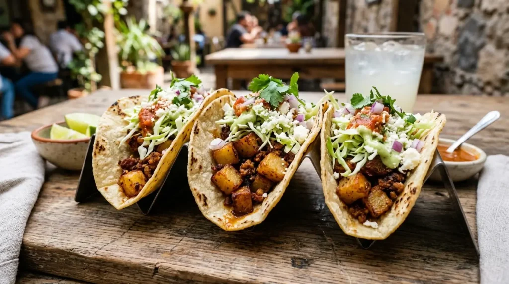 Crispy Potato and Chorizo Tacos