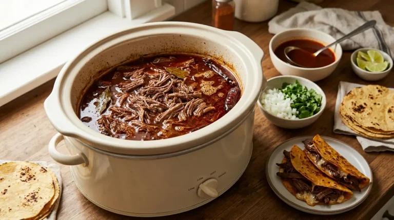 Crockpot Birria Recipe – Easy Slow Cooker Mexican Beef Birria with Rich Consommé
