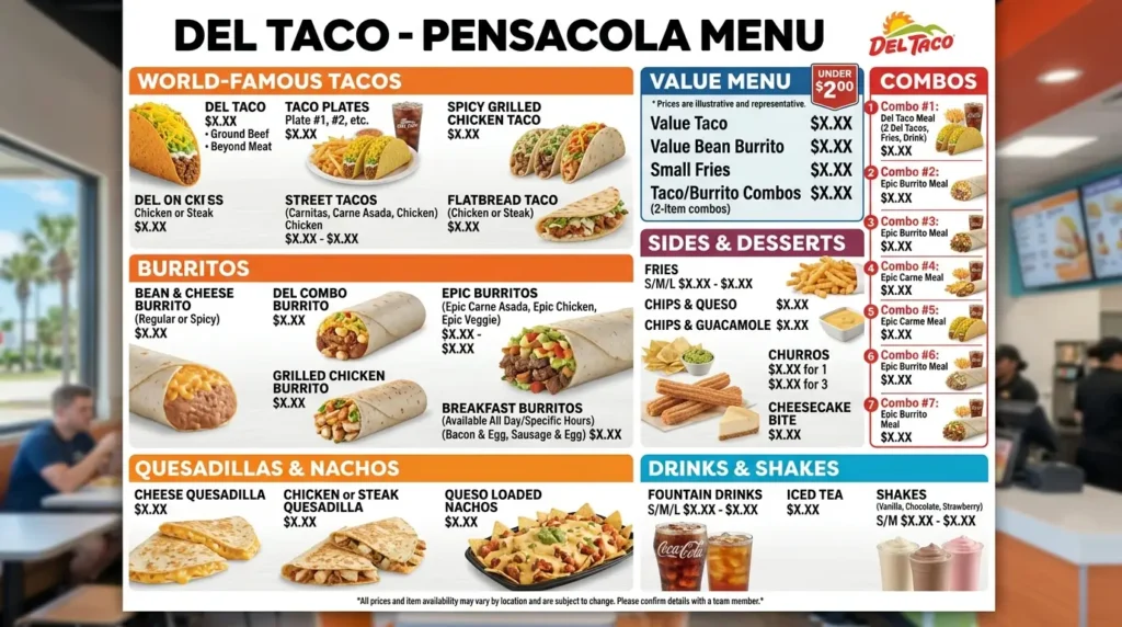 Explore the Del Taco Pensacola Menu