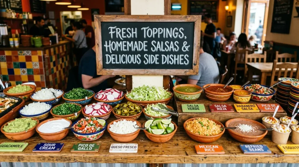 Fresh Toppings, Homemade Salsas & Delicious Side Dishes