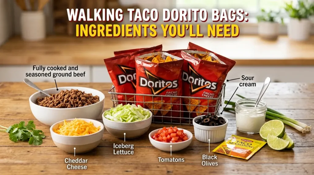 Ingredients You'll Need for Walking Taco Dorito Bags