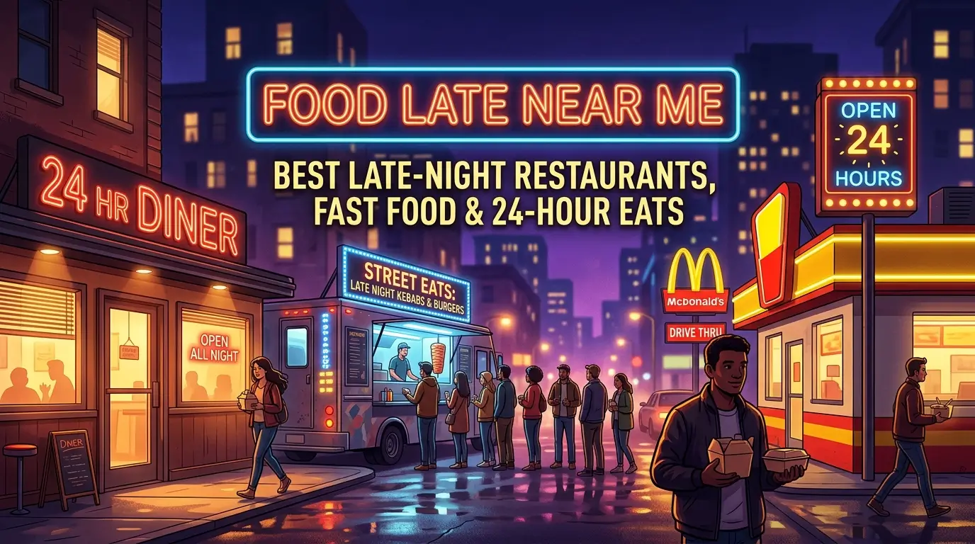 Food Late Near Me: Best Late-Night Restaurants, Fast Food & 24-Hour Eats