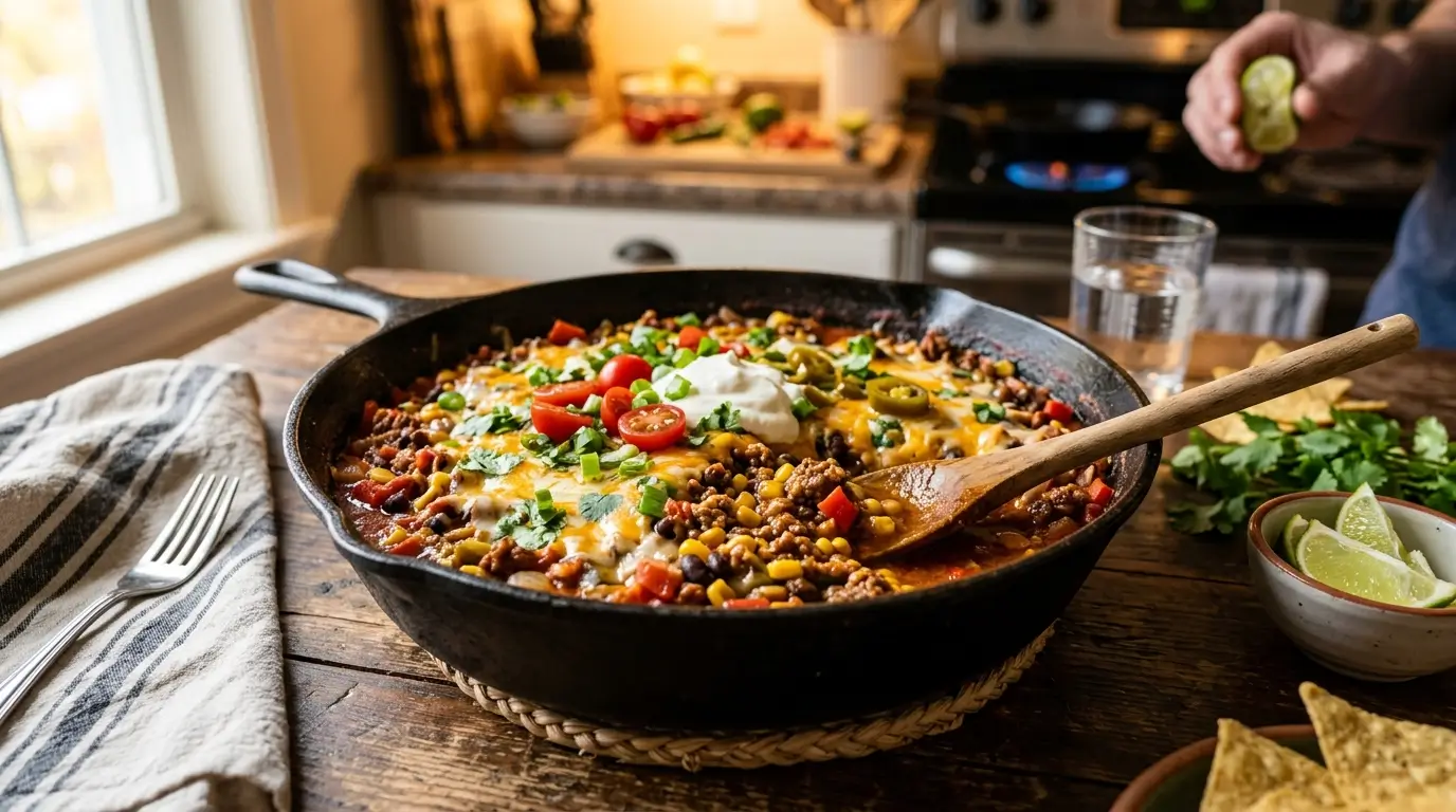 Taco Skillet – The Ultimate One-Pan Mexican Dinner for Busy Weeknights