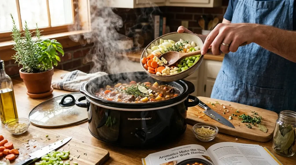 Aromatics Make the Slow Cooker Work Harder