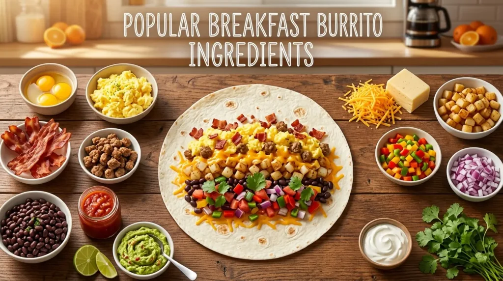 Popular Breakfast Burrito Ingredients