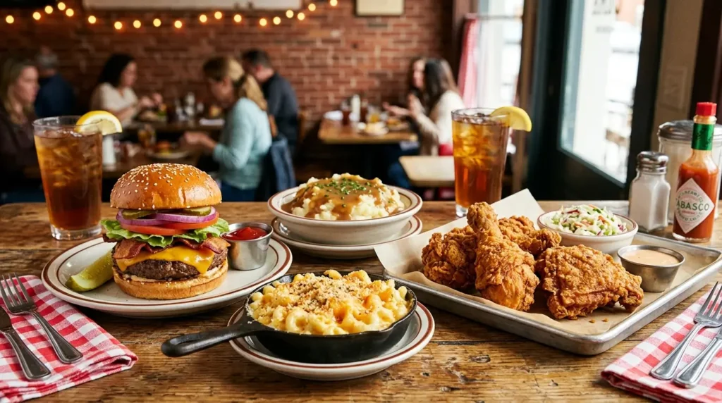 Burgers, Chicken, and Classic Comfort Food