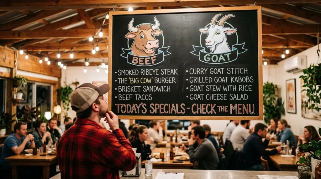 Beef or Goat? Check the Menu