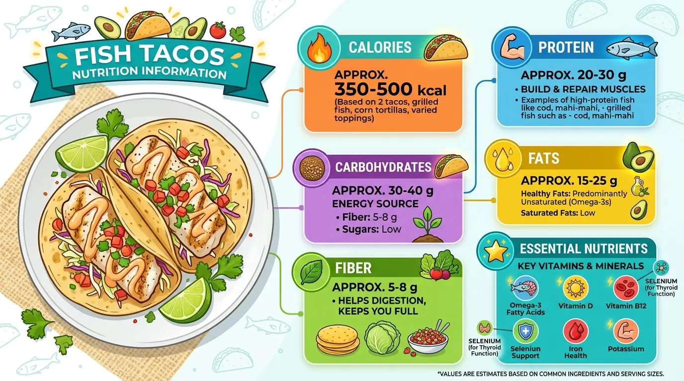Fish Tacos Nutrition Information: Calories, Protein, Carbohydrates, Fats, Fiber, and Essential Nutrients
