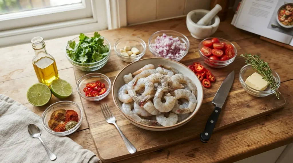 Ingredients for the Shrimp
